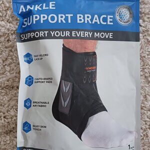 WHCOOL  Ankle Support Brace PRO-1006 Support Pads Breathable Lace-Up Size Medium